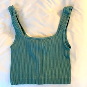 turquoise ribbed tank